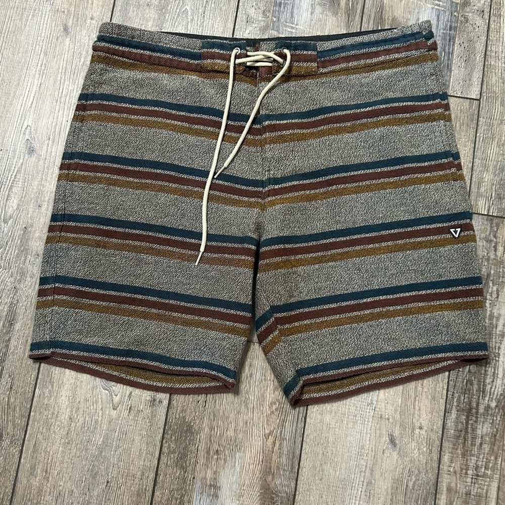 VISSLA Men's Multicolor Striped swim Trunks Board Shorts Woven Cotton Blend - Picture 1 of 6